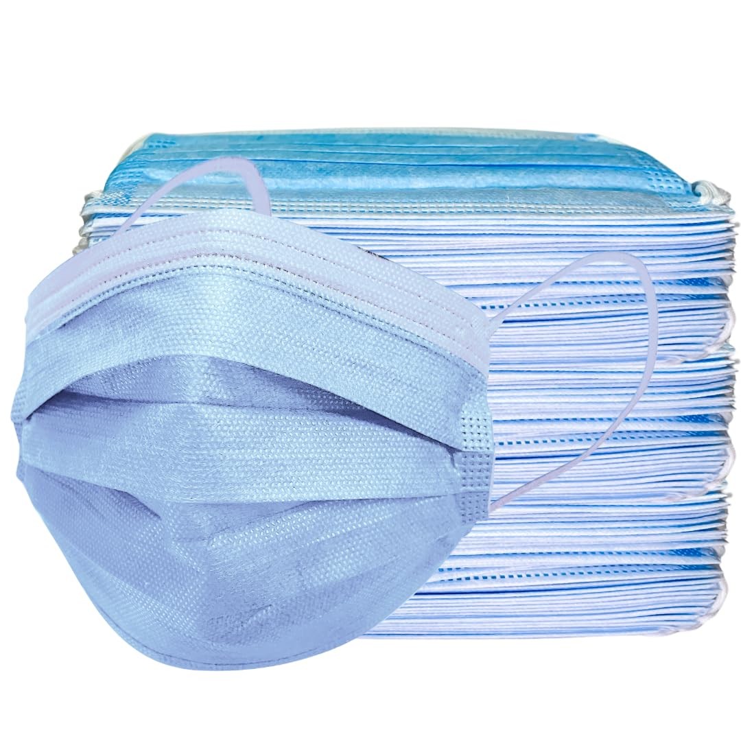 A-Trend Deals 50PCS Blue Disposable Face Masks, 1 Count (Pack of 50),