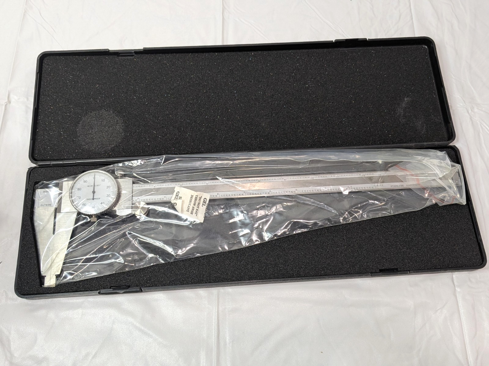 12" Dial Caliper SS 0.001000" Graduation 0.1000" per Revolution 1