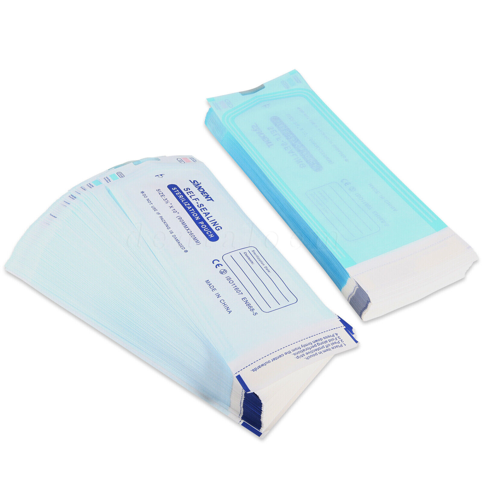 1000 3.5″ x 10″ Dental Sterilization Pouches Sterilizer Autoclave Bags Tool Nail
