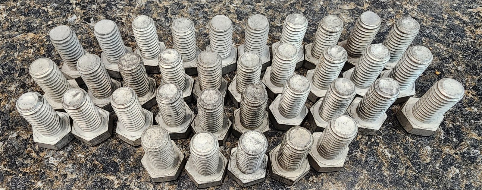 3.5 POUNDS 1/2″-13 x 1″ Silicon Bronze Hex Head Cap Screws Gray Patina Approx 35