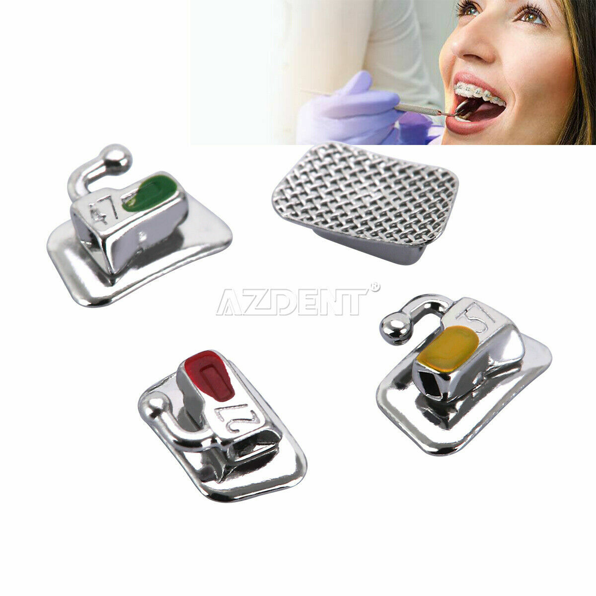 10X AZDENT Tubos bucales ortodoncia dental MBT/Roth 022 1st Molar Bondable USA