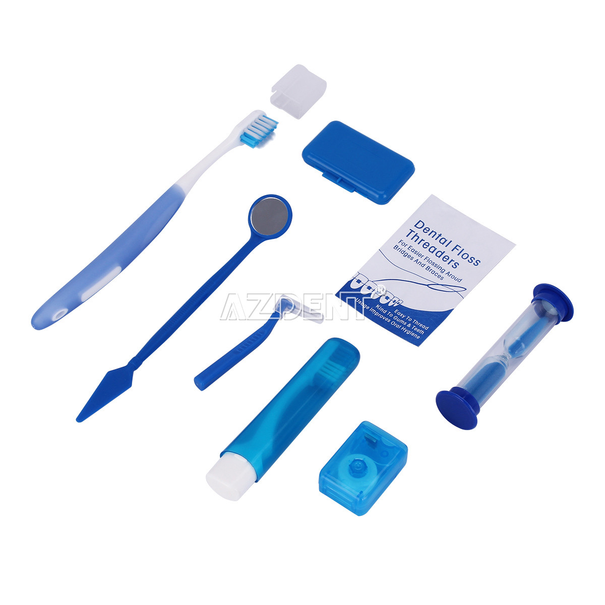 AZDENT Dental Teeth Cleaning Oral Care Orthodontic Kits Brush Floss Thread
