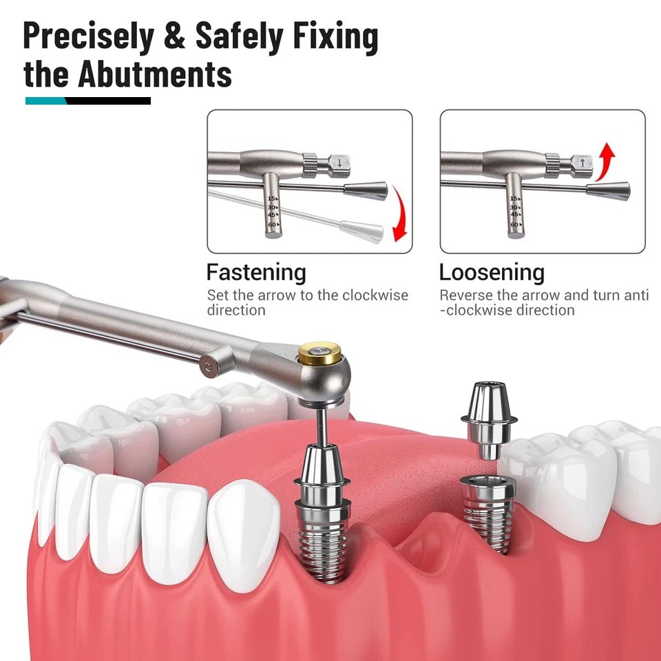 Instrumento kit implante dental controlador de restauración protésica universal