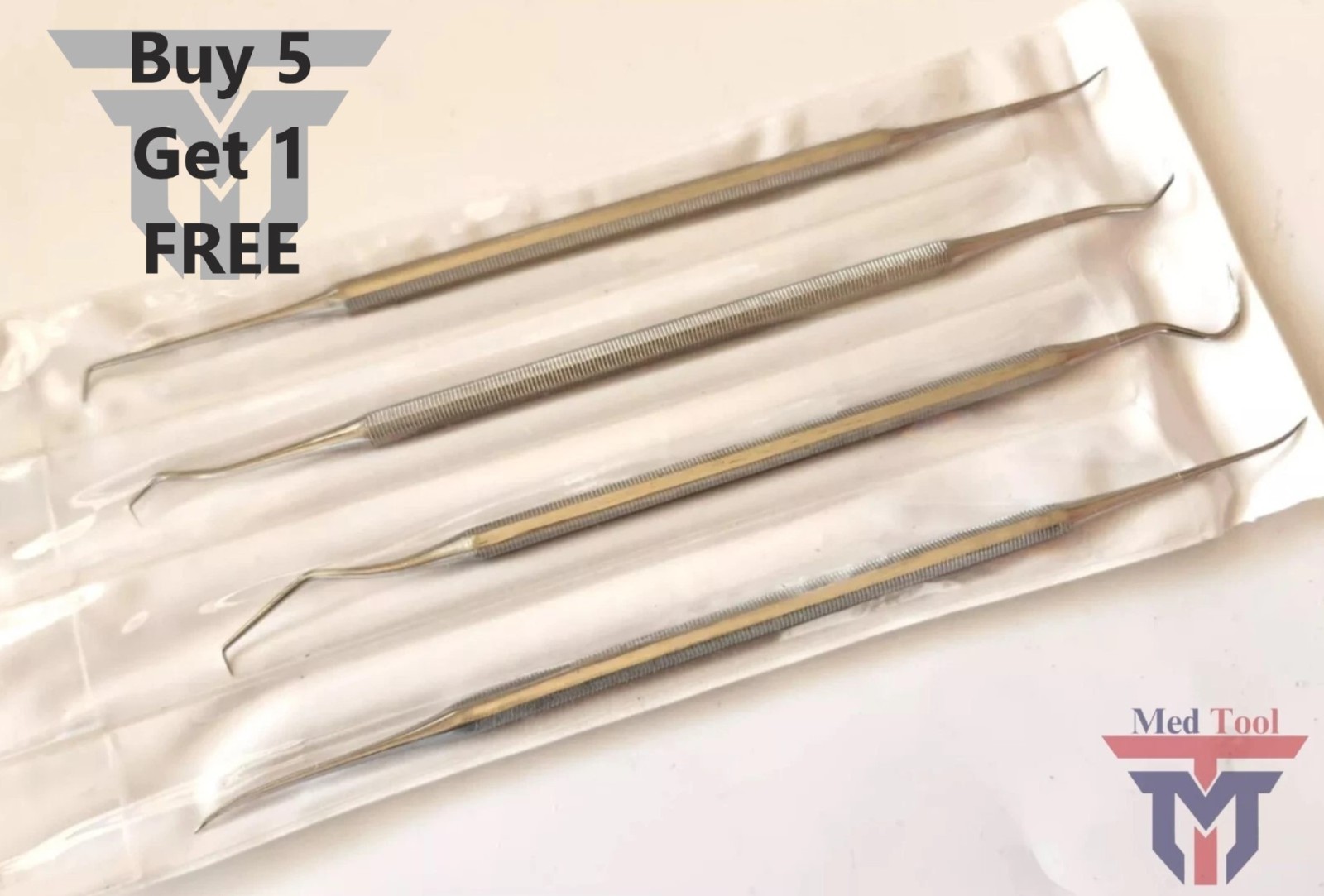 Dental Pick Set 4 PCS – Stainless Steel Dental Tools Kit Teeth Cleaning Tool