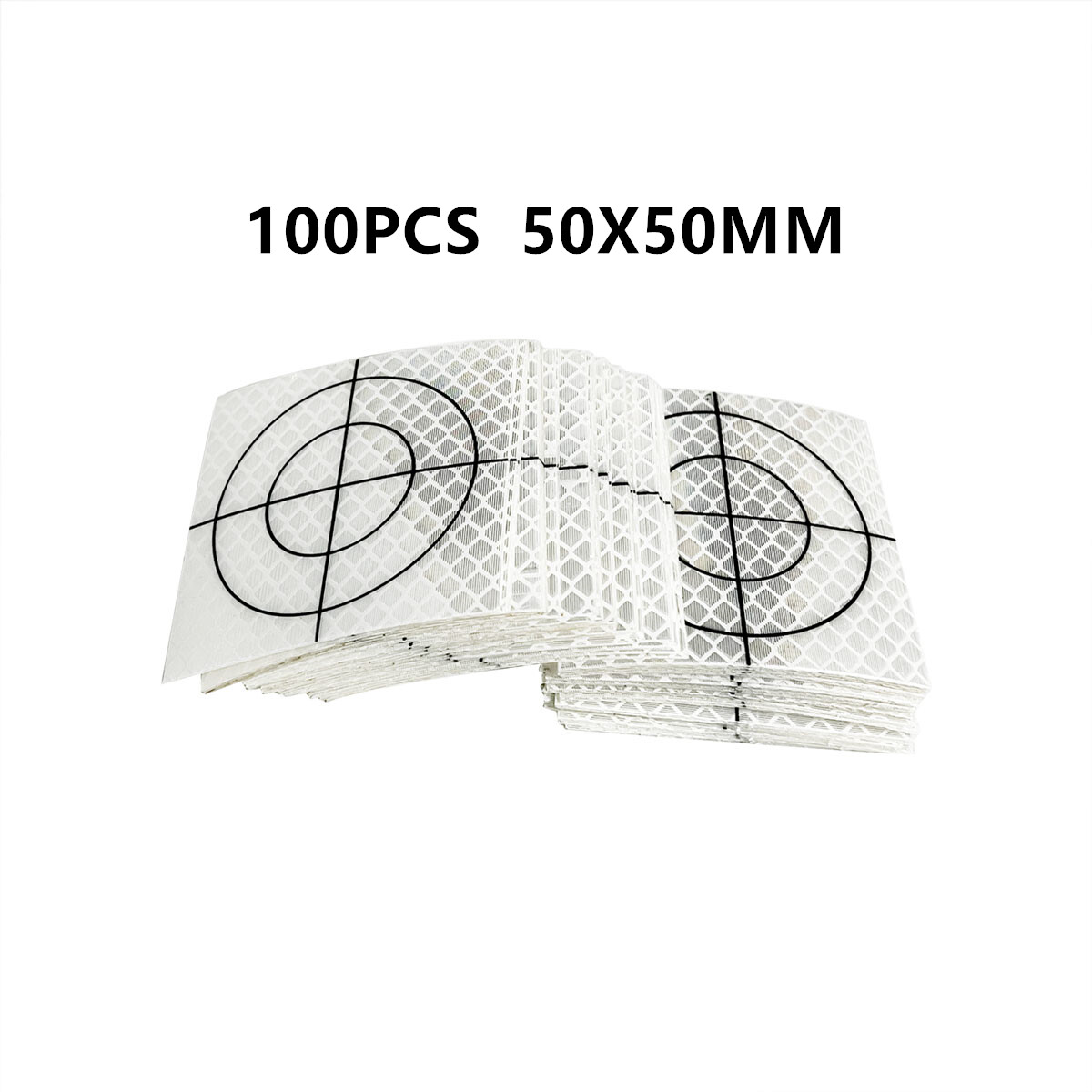 100PCS REFLECTOR SHEET 50X50MM REFLECTIVE TAPE TARGET TOTAL STATION 1.97X1.97in