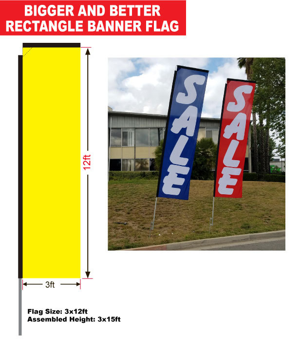 Solid Teal Colored 15′ Advertising Rectangle Feather Banner Flag w/ pole+spike