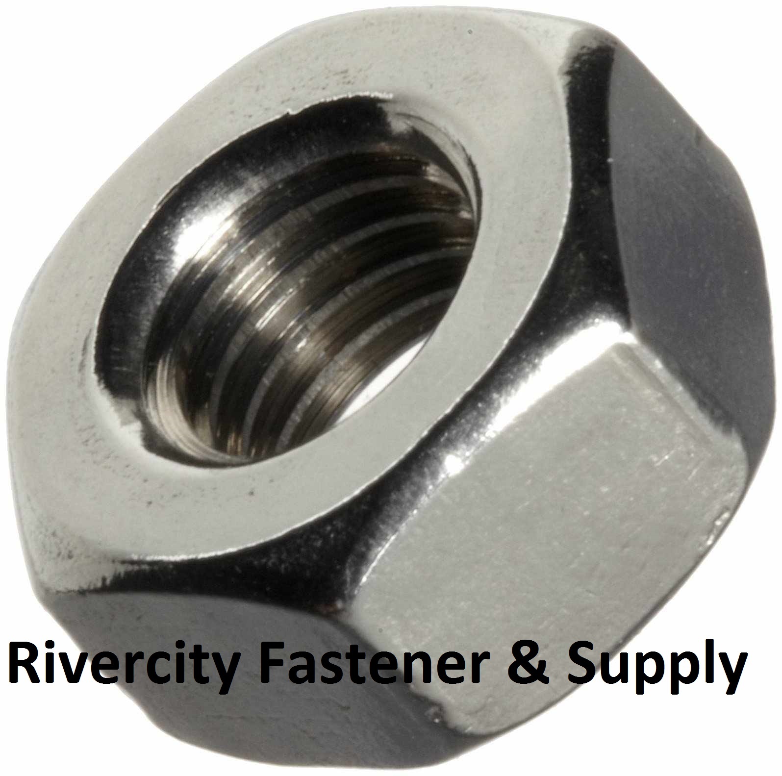 (1) M8-1.25 Left Hand Thread Hex Nuts Stainless 8mm With 13mm Hex M8x1.25