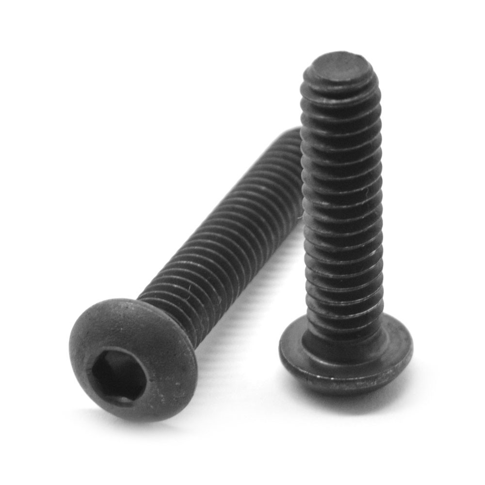 M6 x 1.00 x 20 MM (FT) Class 12.9 Socket Button Hd Cap Screw Black