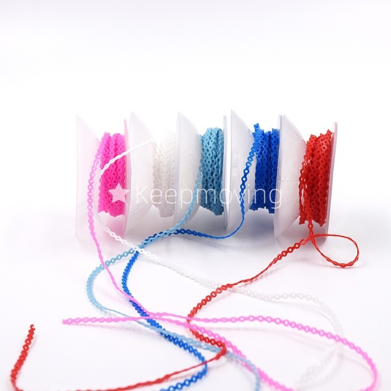 Dental Orthodontic Elastic Rubber Power Chain Braces Bands Short/Long/Close