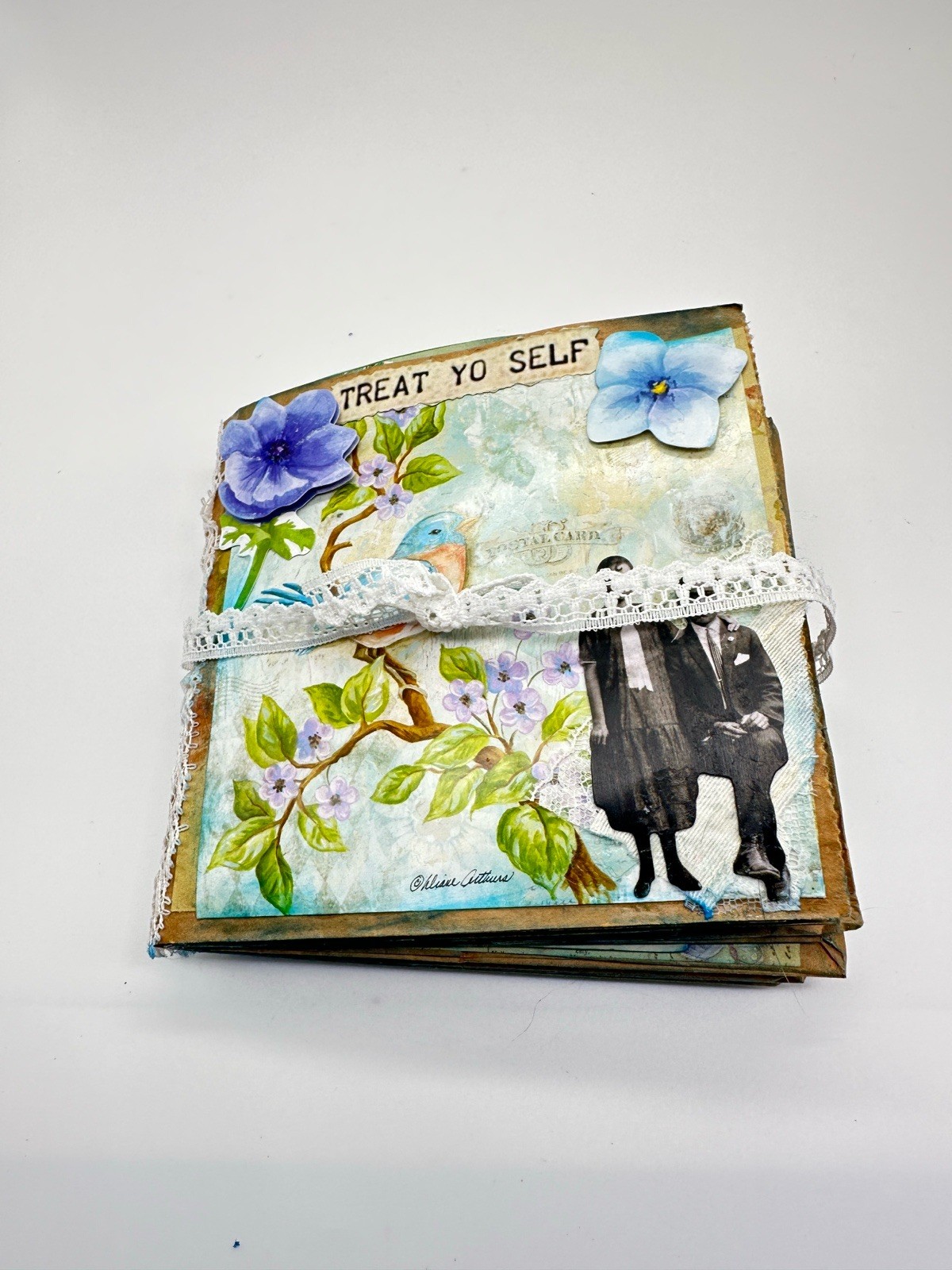 Hand Made Junk Journal Treat Yo Self Medium Is Brown Paper Bags