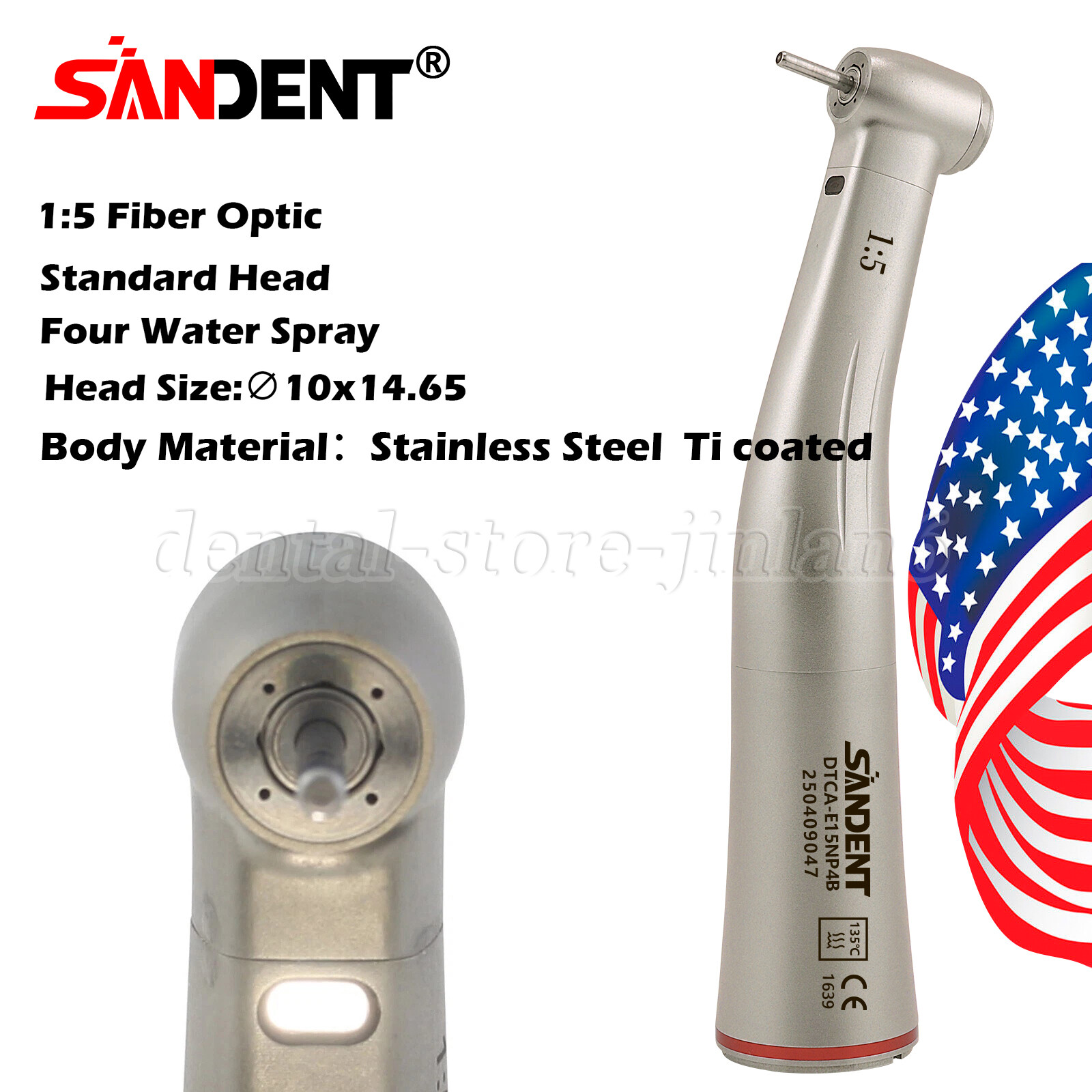 Woodpecker Style 1:5 High Speed Handpiece for MT2 MT3 Dental Electric Motor
