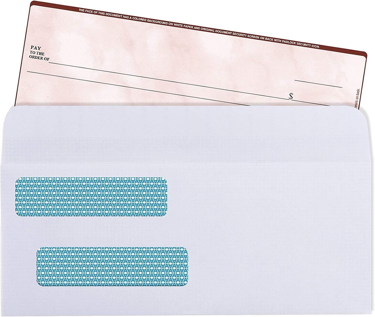 Double Window Security Envelopes – 500 Count, Perfect Size for Business Checks