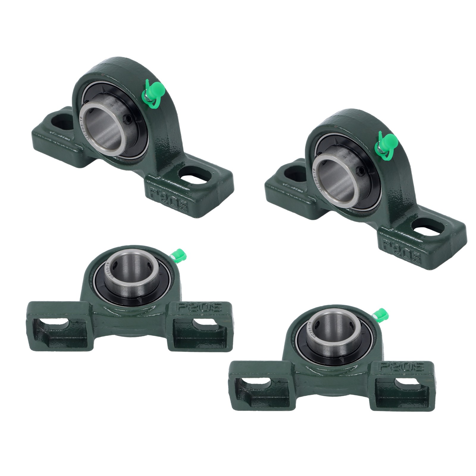 4pcs UCP205-16 Pillow Block Bearing 1″ Bore, 2-Bolt, Self-Aligning, Solid Base