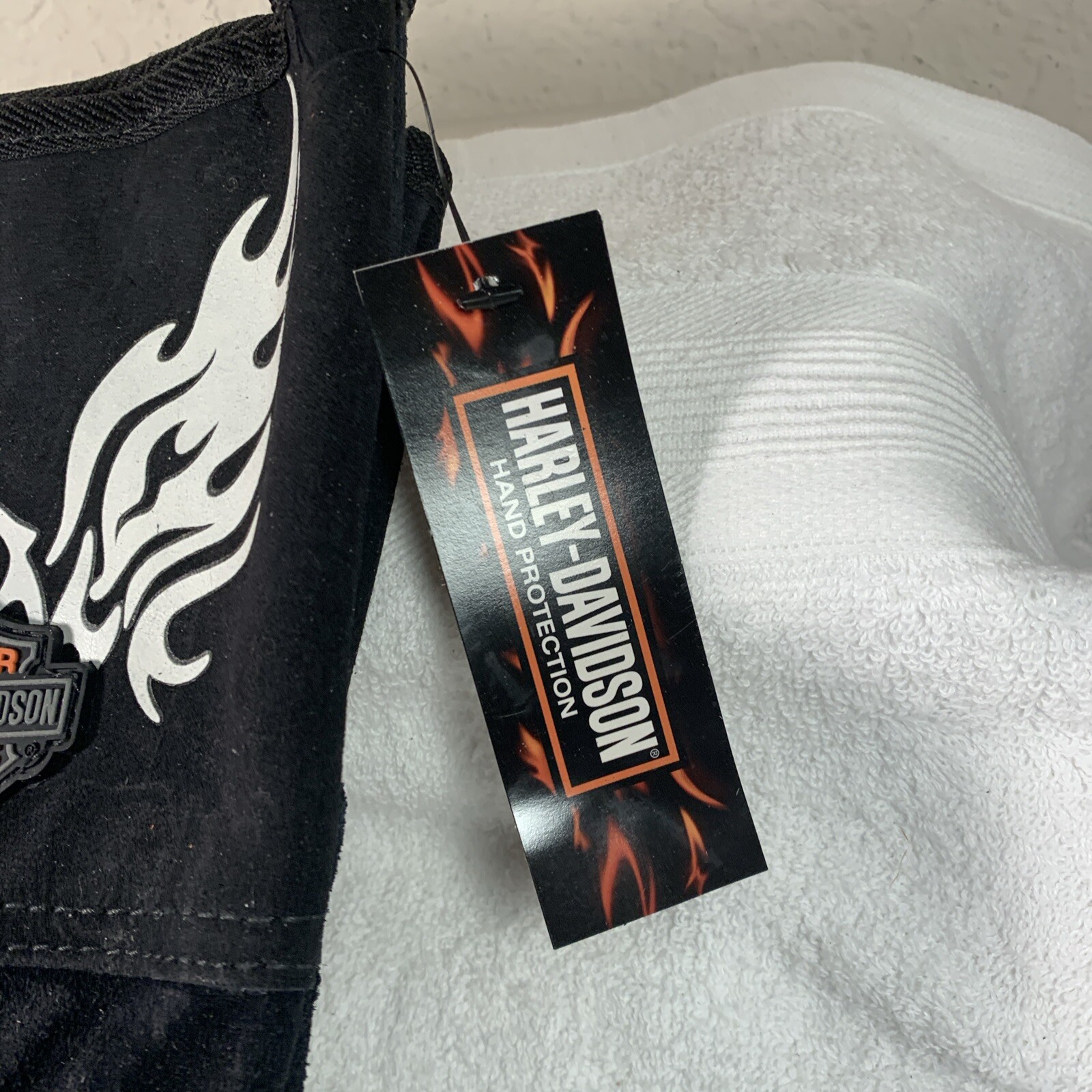 LICENSED HARLEY DAVIDSON MOTORCYCLE GAUNTLET WELDING GLOVES LEATHER NEW Eagle XL