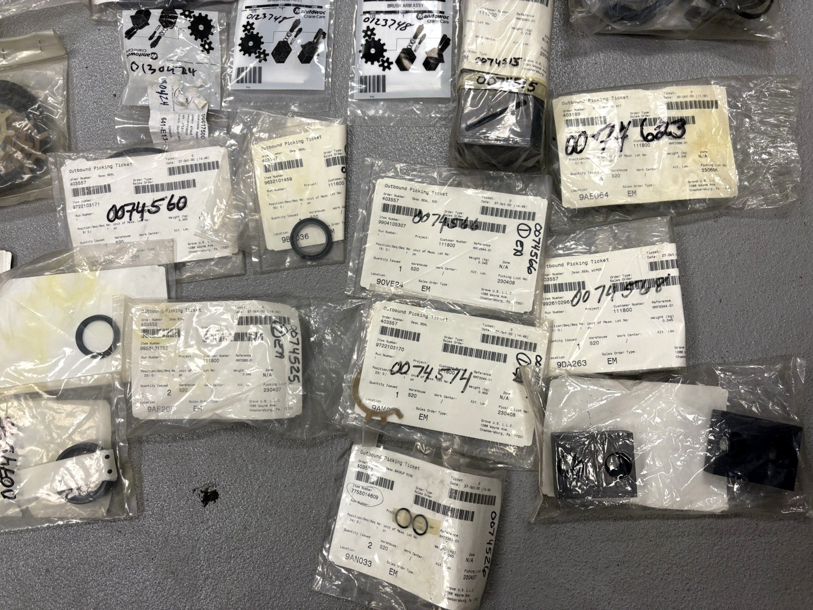 HUGE LOT OEM Manitowoc Grove CRANE WHOLESALE PARTS , FILTER, BRUSH ARM & MORE !