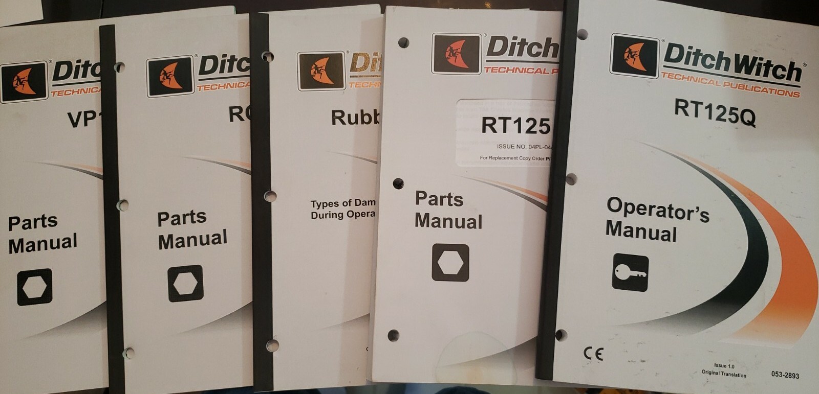 Ditch Witch Rt125q Parts And Operators Manuals