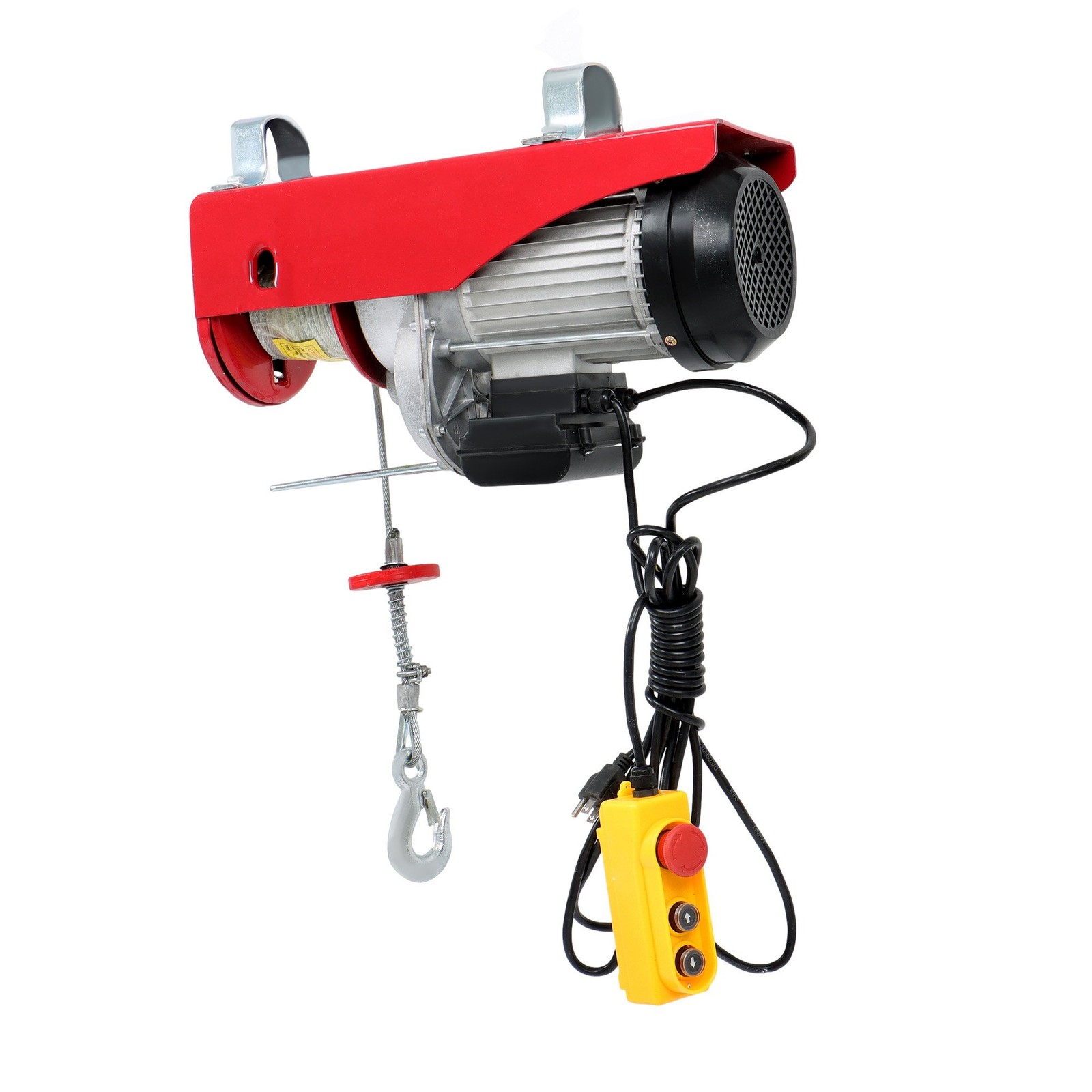 14ft Wired Remote Control 1600W 110V Mini Electric Hoist 2200lbs Crane Winch