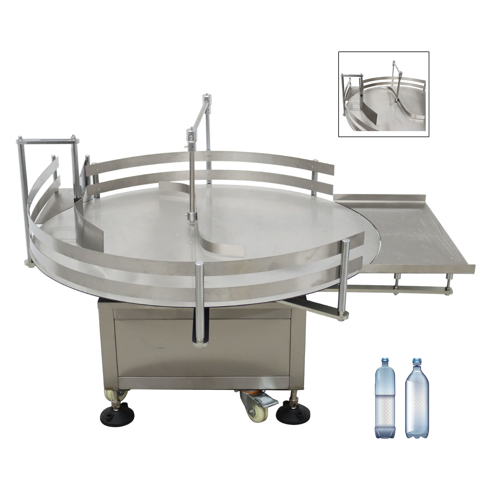 110V 39.3″ Dia. Desktop Stainless Automatic Bottle Organizer Sorter 30.7″ Height
