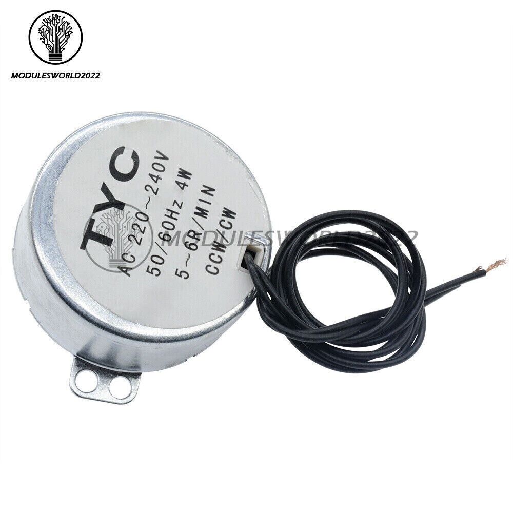 TYC-50 AC12V/110V/220V Synchronous Motor 2.5/3/5/6RPM 4W 50/60Hz For Microwave
