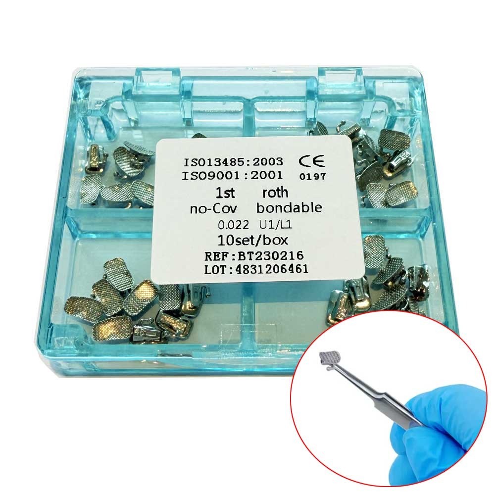 10Sets/box Dental Orthodontic Buccal Tubes 1st Molar Roth 0.022 Bondable Mesh