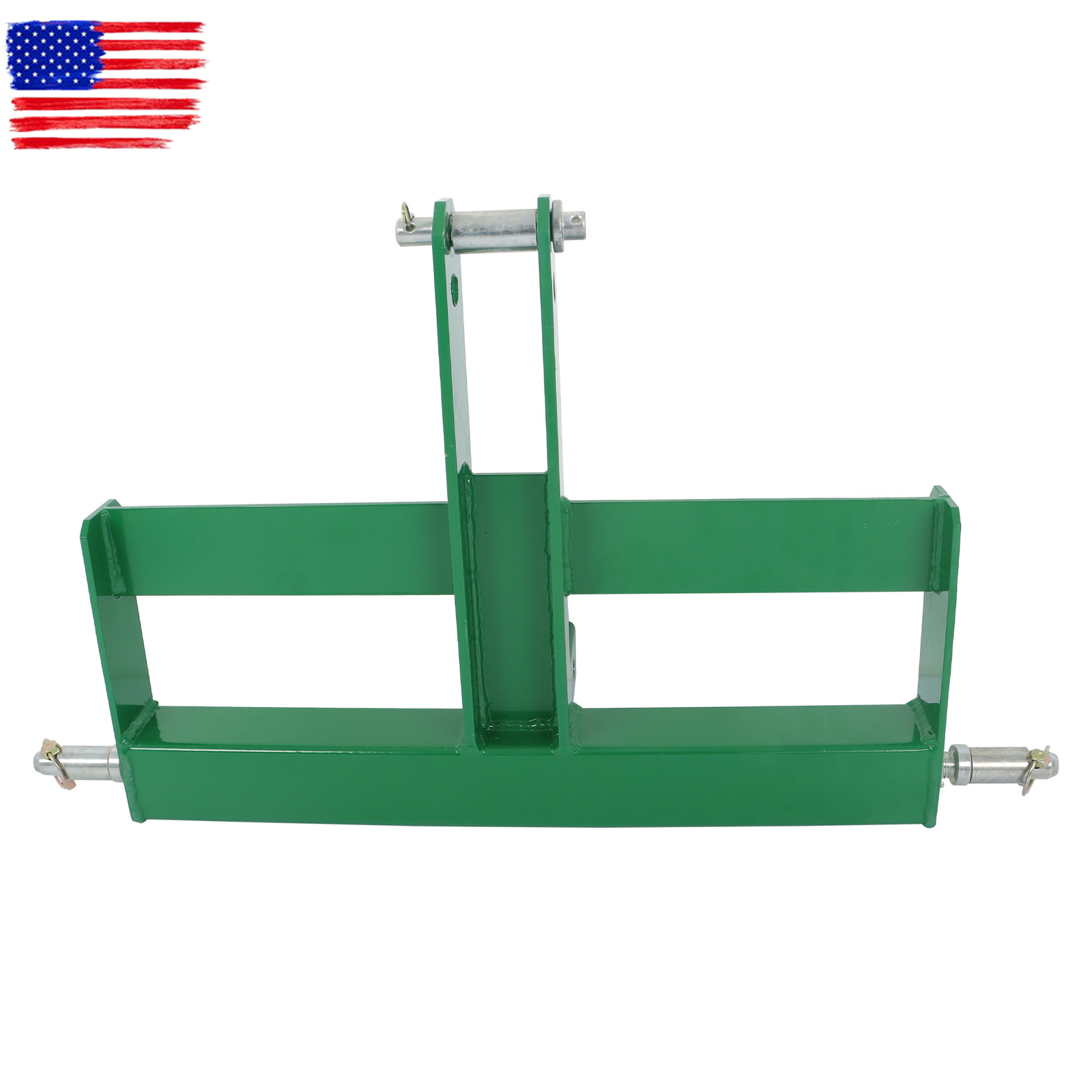 3 Point 2″ Receiver Hitch Drawbar W/Suitcase Weight Brackets For CAT 1 Tractor