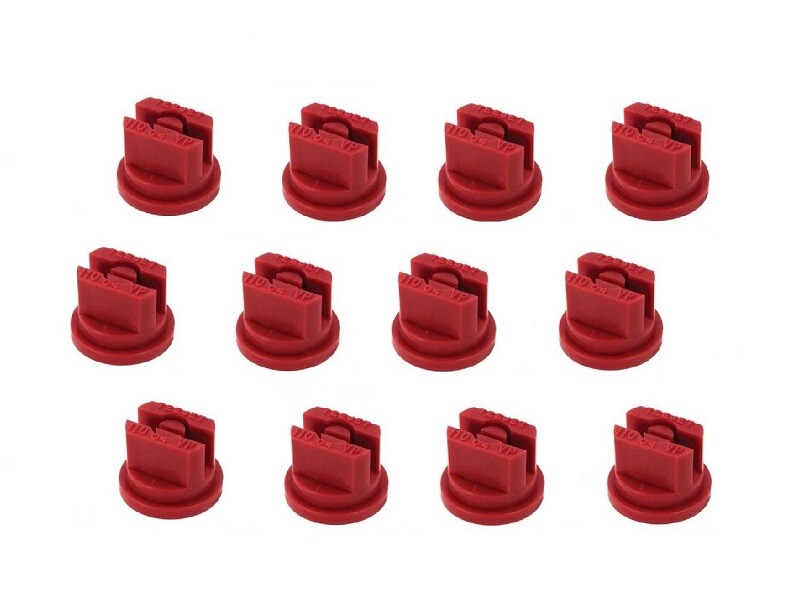 Pack of 12 – TeeJet Flat Spray Tips Red 110° Polymer Visiflo TP11004VP Farmer