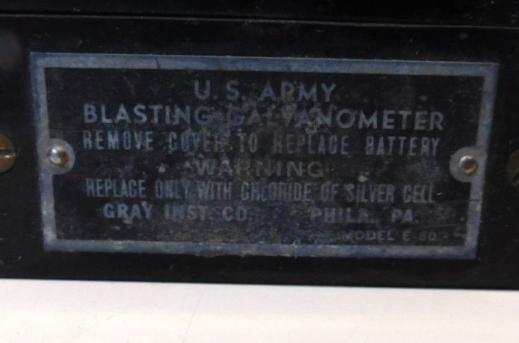 Vintage US ARMY Model E-80 Blasting Galvanometer – Gray Industries – Untested