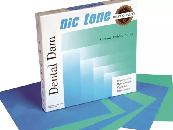 NIC TONE Natural Rubber Latex Dental Dam Medium 6″ x 6″ – MDC Dental