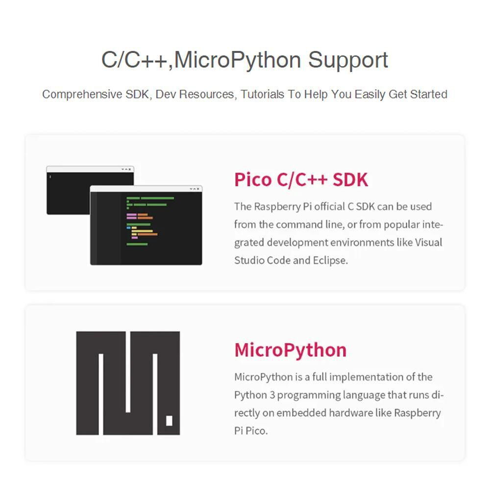 2PCS RP2040-Zero Pico-Like MCU Board Based On For Raspberry Pi Microcontroller