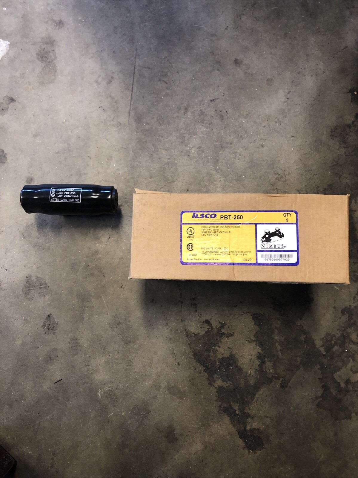 Ilsco PBT-250 Insulated Splice Connector 2 Sided / Port In-Line 6 AWG-250 Nimbus