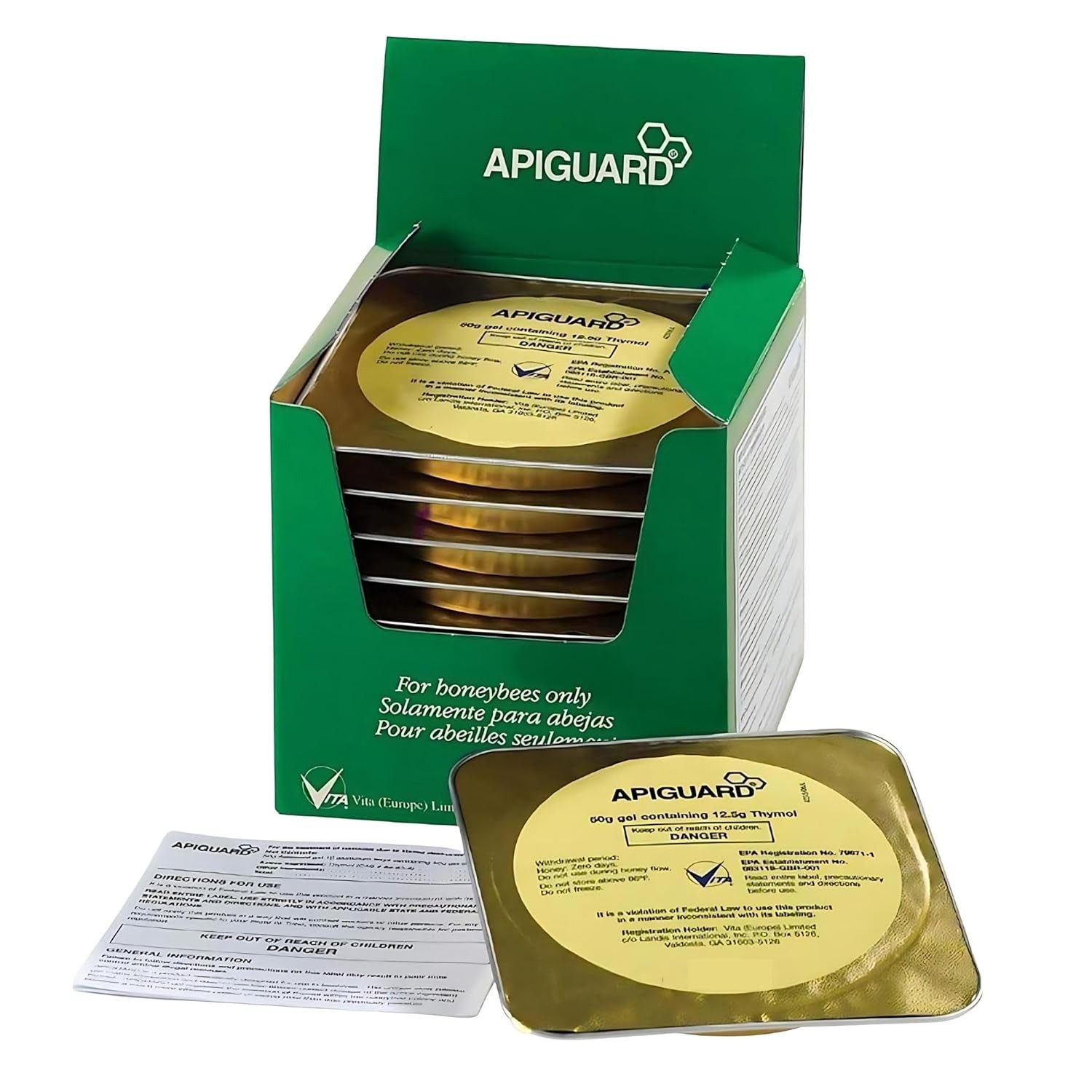 Apiguard Box of Ten 50g Trays Treatment for Honey Bee Hives