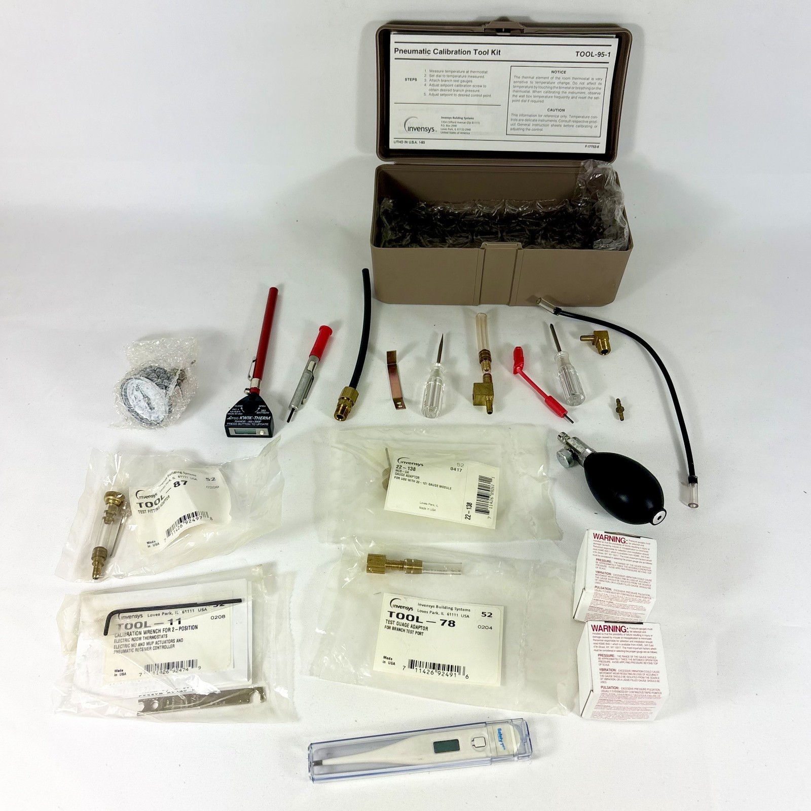 INVENSYS /SCHNEIDER PNEUMATIC CALIBRATION TOOL KIT-95-1
