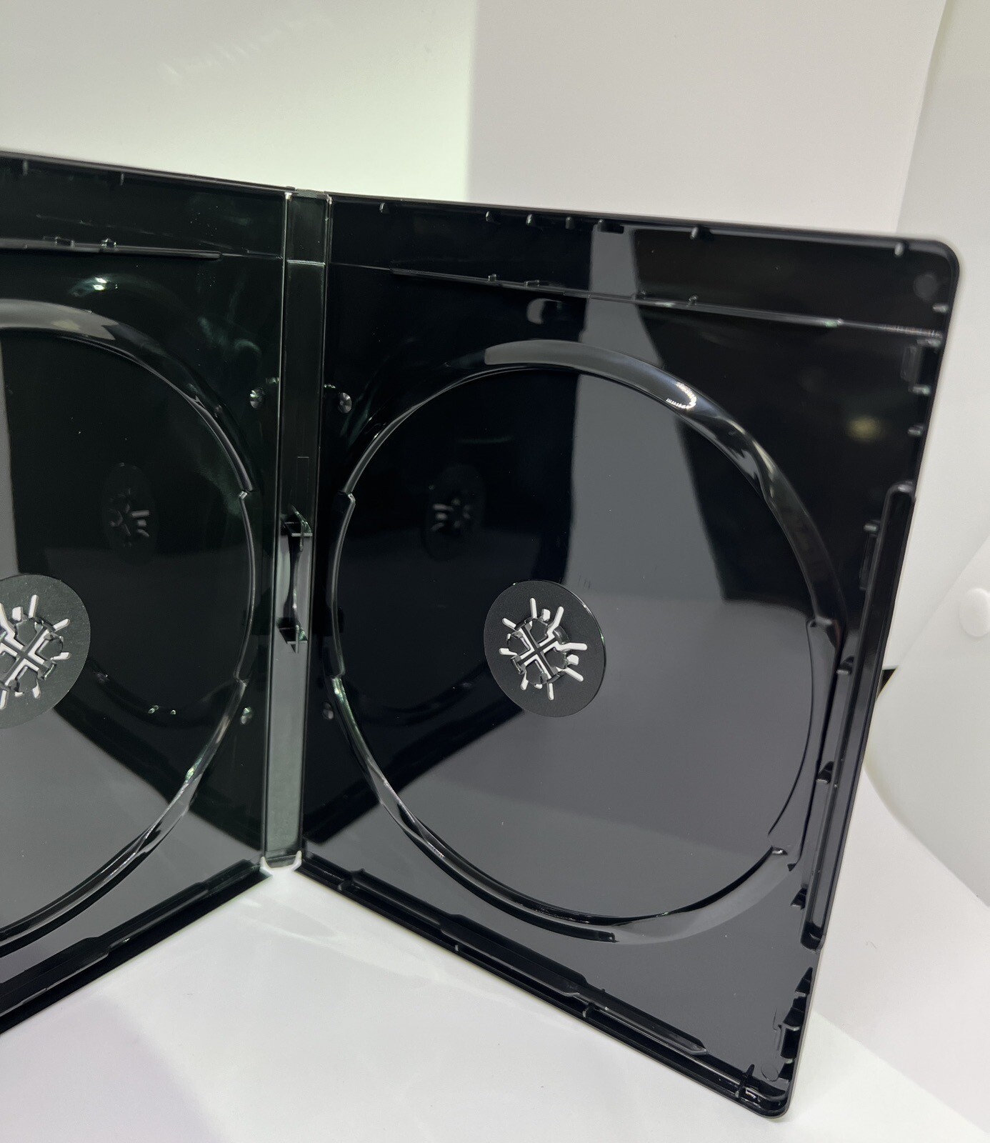 100 PCS NEW 12mm Double Blu-Ray DVD Case, Embossed Blu-Ray Logo, Black,YH28-12MM