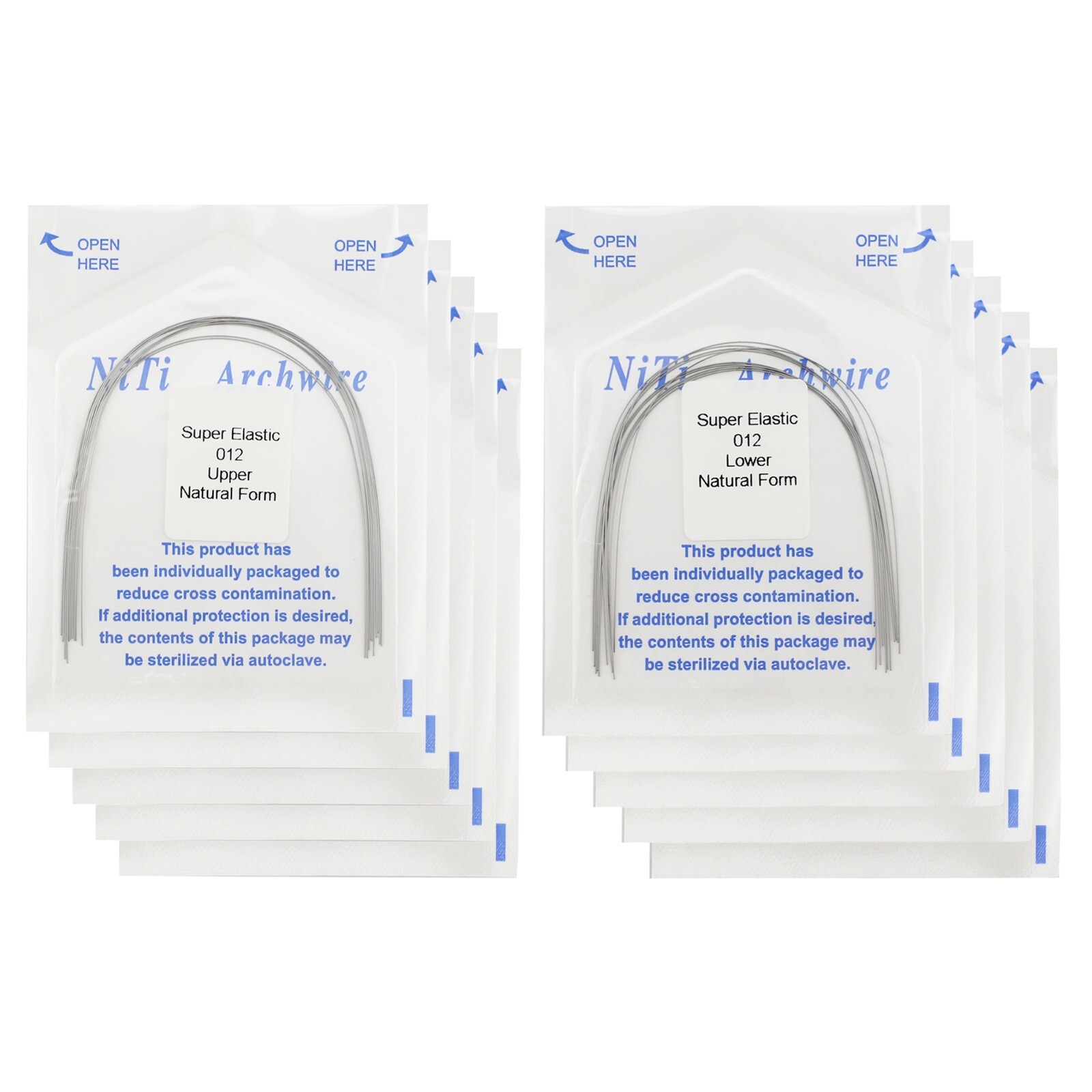 100PCS Dental Orthodontic Niti Arch Wire Natural Form Elastic Round Rectangular