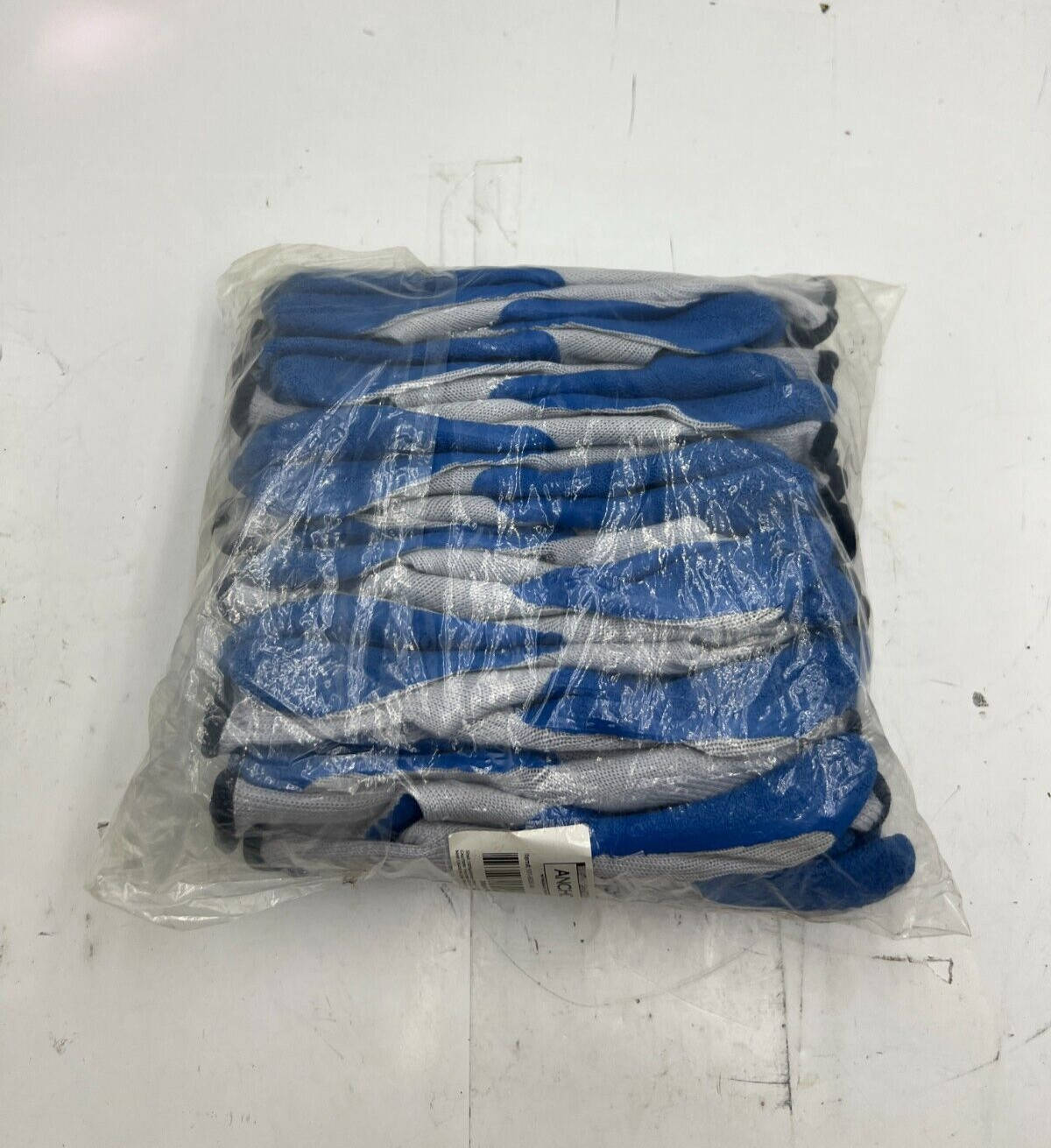 (Pack of 12 Pairs) Anchor X-Large Gray/Blue Latex Coated Gloves 101-6030-XL