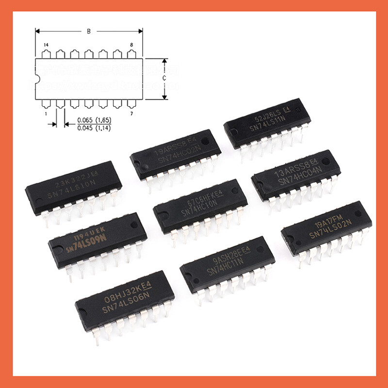 SN74LS20 SN74LS21 SN74LS27 28 30 32 33 51 54 55 73 74N DIP-14 IC Original TI