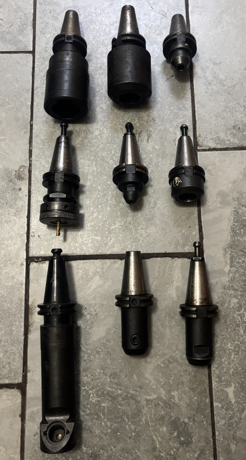 Lot of 9 CAT40 CAT 40 Tool Holders Lyndex IDG Poland