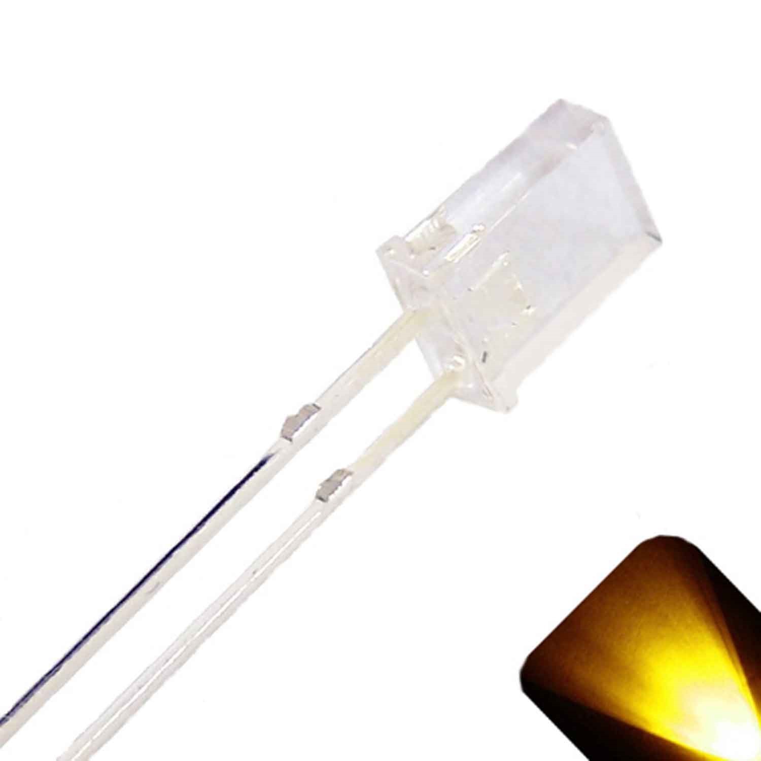 10 x 2x5x7mm Rectangle LEDs Wide Angle Yellow Gold LED Square x 2 5 7 – 7x5x2 mm