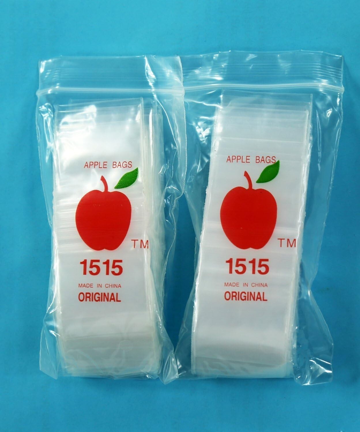 Apple Bags Mini Zip Resealable 1.5″ x 1.5″ Clear Baggies 1515 1000ct NEW