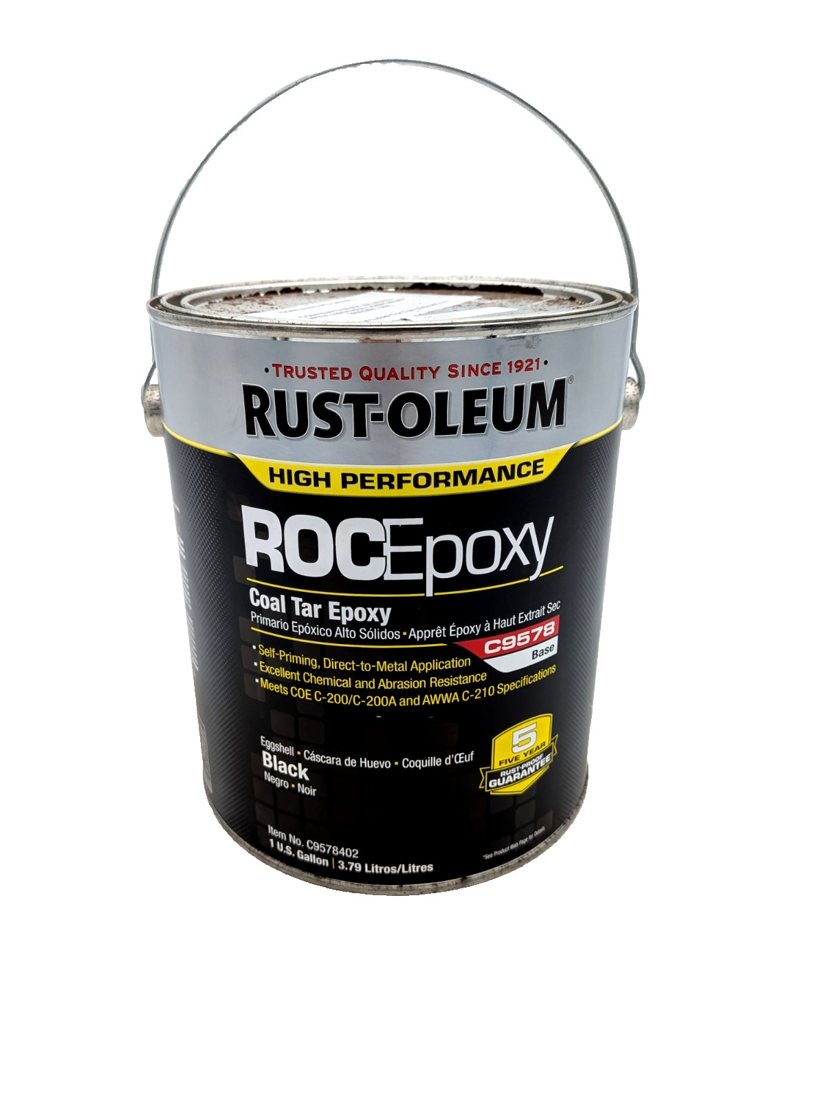 Rust-Oleum C9578402 Coal Tar Epoxy, Black, 1 Gal.