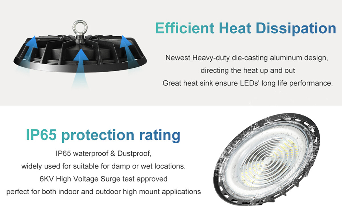 8Pcs UFO Led High Bay Light 300W Industrial Warehouse Commercial Gym Light 5000K