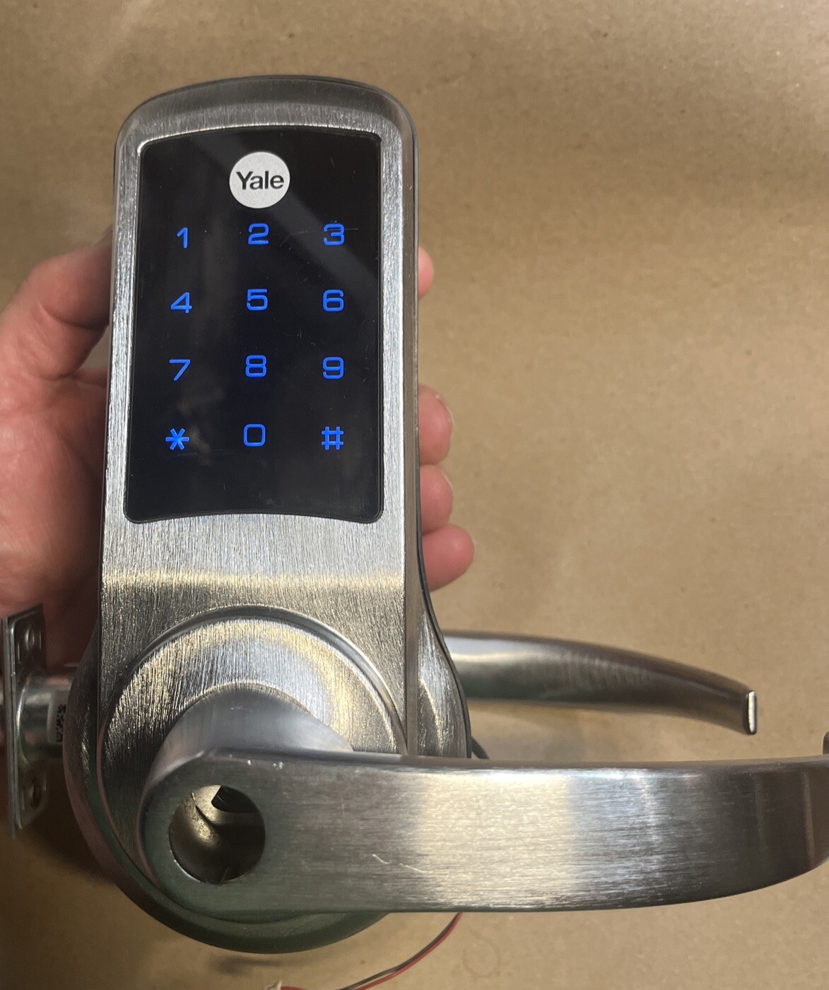 YALE InTouch PB-E4761LN-626 Touchscreen Lever Lock, Voice Prompt, Needs Cylinder