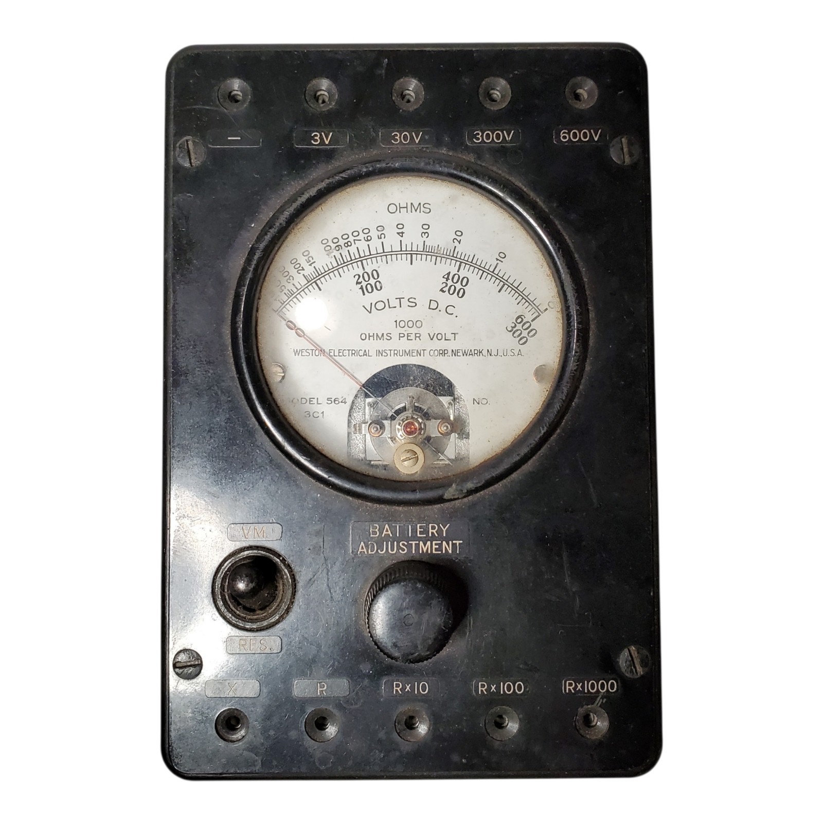 Vintage Western Electric Model 564 Bakelite Case Voltmeter