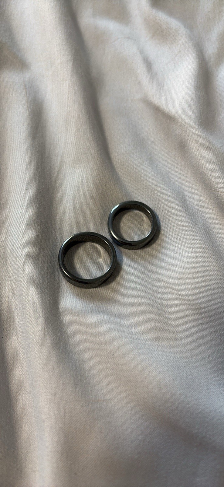 Lot of 2 Black Obsidian O-Rings Rubber Seal Rings size 4 and 5