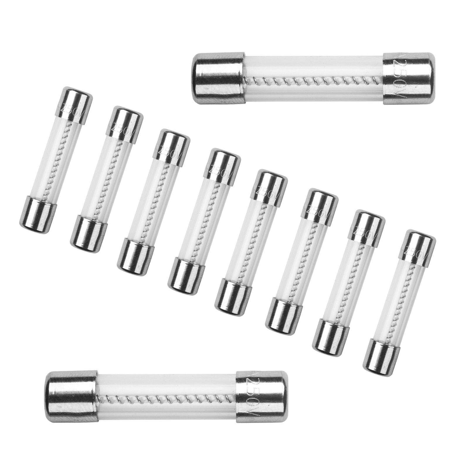 10pcs/lot 10A 250V Slow Blow Fuse Glass Tube 10 Amp Time Delay Fuse 6X30mm