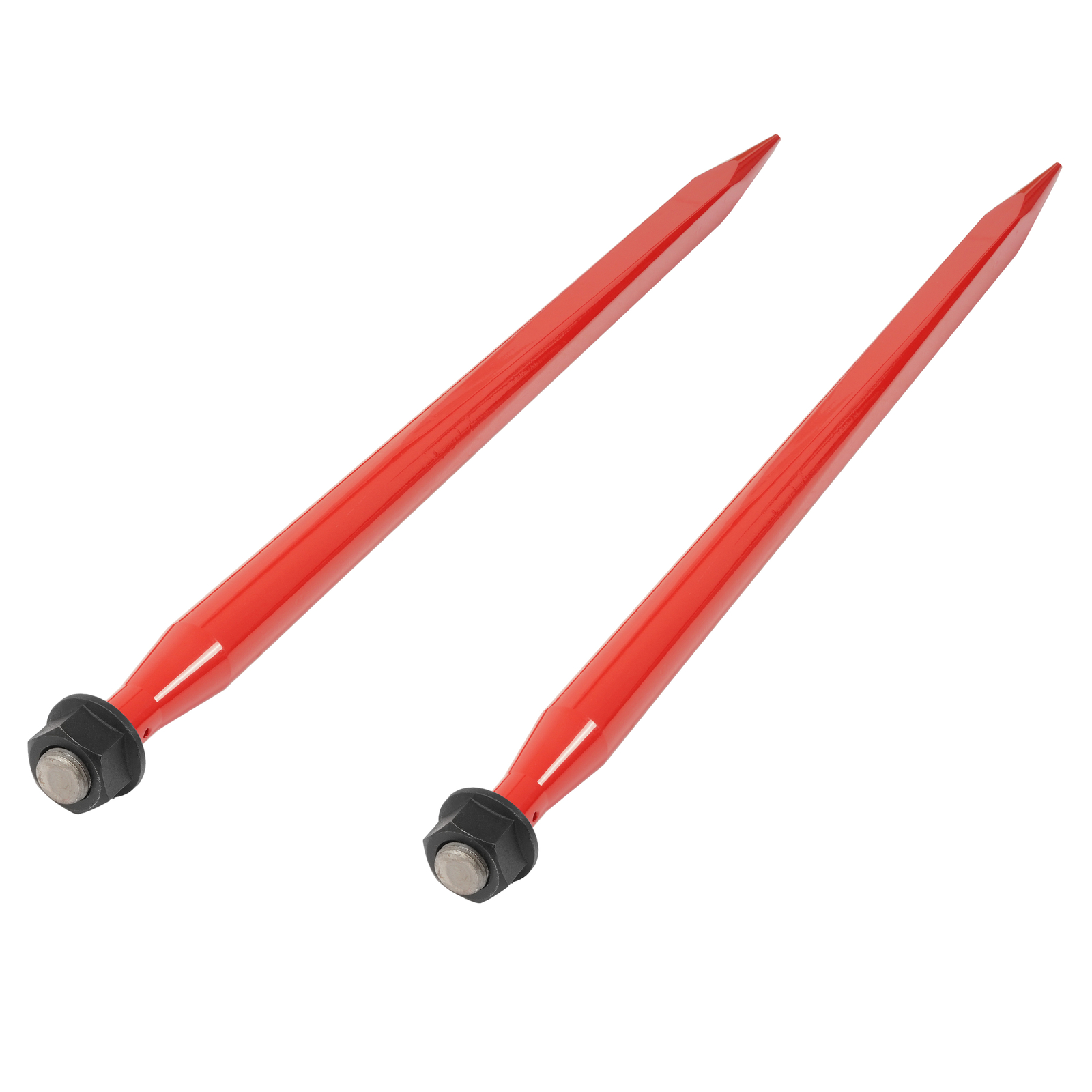 2Pcs Hay Bale Spear 49″ 4500 lbs Quick Attach Spike Fork for Tractors Loaders