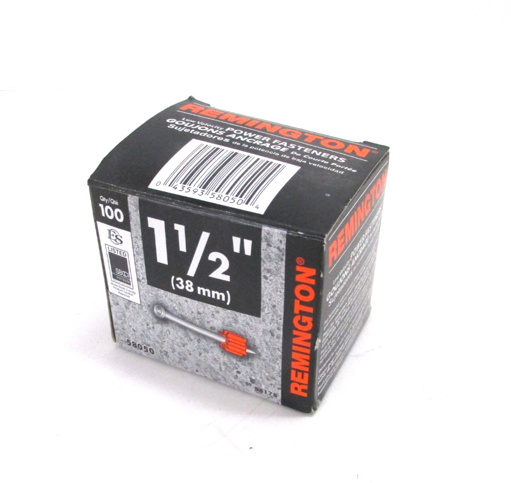 REMINGTON 1-1/2″ LOW VELOCITY FASTENERS 58050, BOX OF 100 pcs