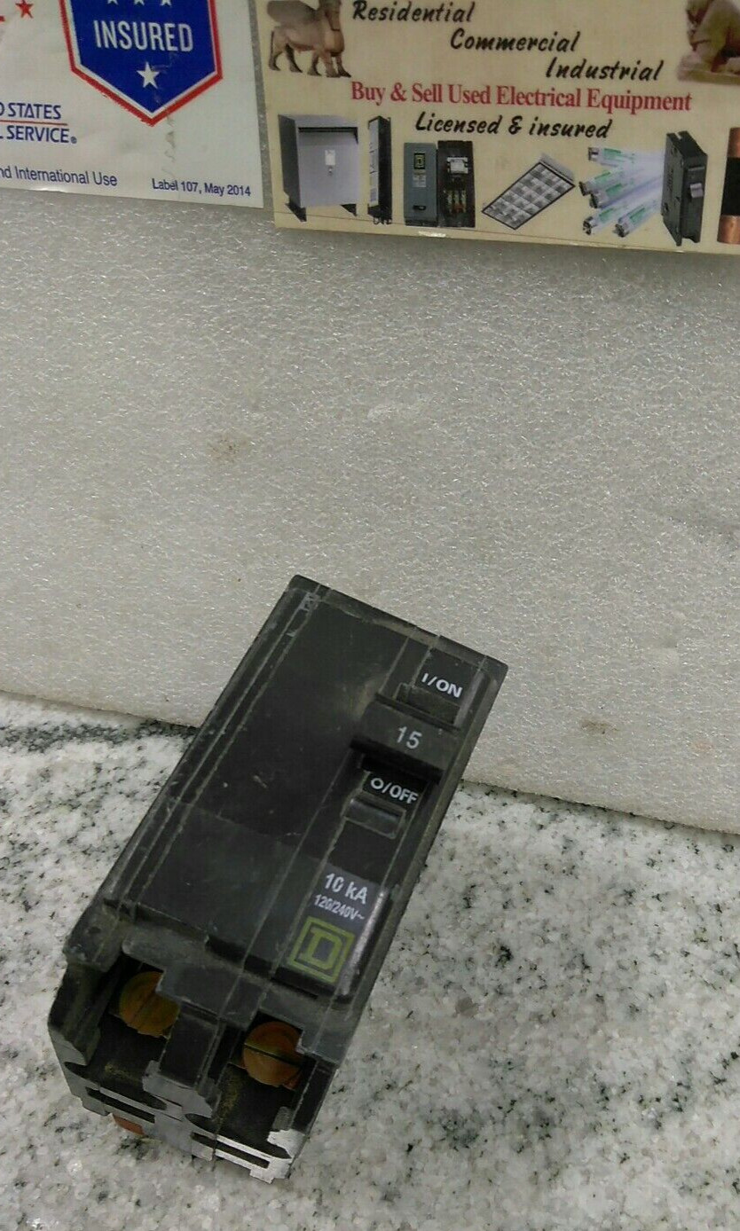 SQUARE D /BREAKER/ QOB215/2 POLE/15AMP/ 120/240VA/ QOB/NEW STY/ BOLT-ON/USE(37B1