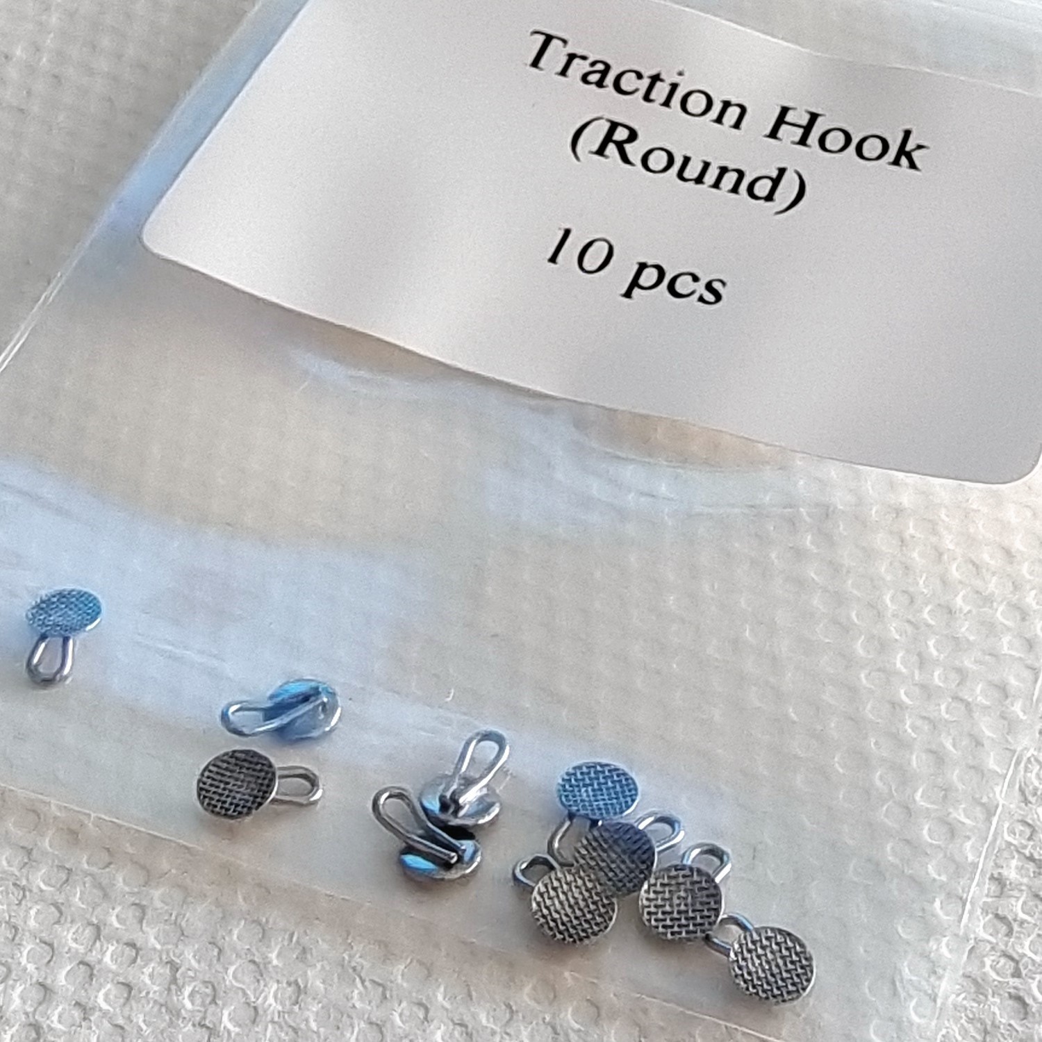 dental Orthodontic Lingual Buttons Traction Hook Round Mesh Base 10pcs/pack
