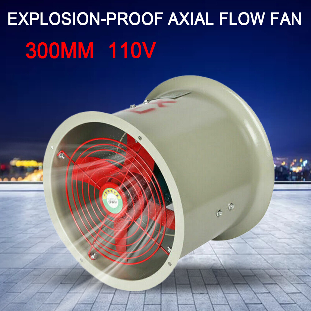 110V 12″ Explosion-proof Axial Fan Pipe Spray Booth Paint Fumes Exhaust Fan